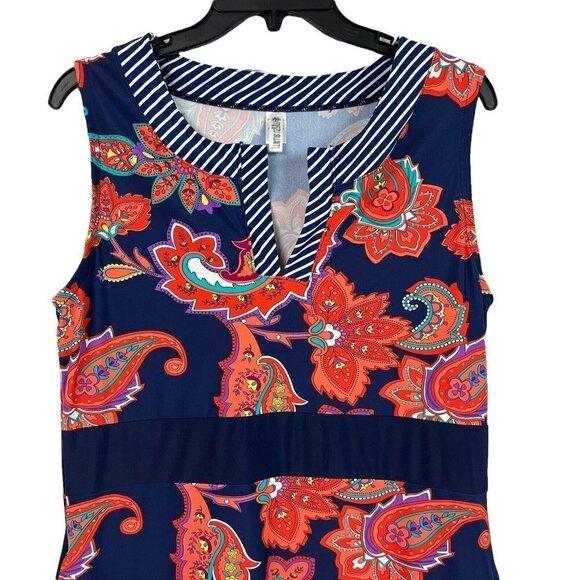 Mazu Swim Womens Cover Up Paisley Floral Print Beach Stretch Medium - Picture 2 of 11